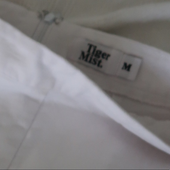 Tiger Mist High Waisted White Cropped Flare Pants - Picture 4 of 5